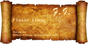 Fleisz Ilona névjegykártya
